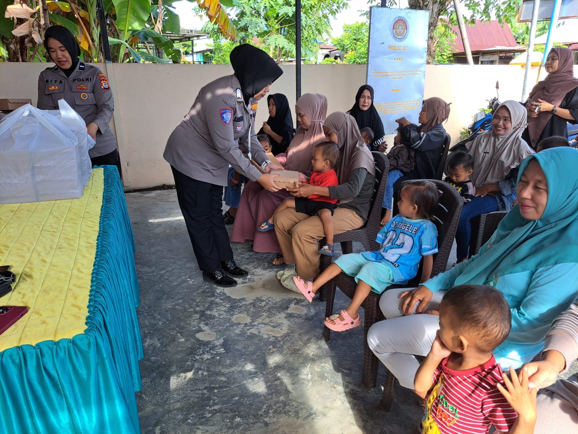 Polres Takalar Dukung Penanganan Stunting di Kecamatan Mappakasunggu