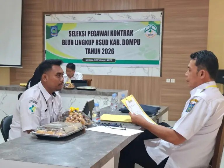 Seleksi Ulang Pegawai BLUD RSUD Dompu, 123 Lolos dan 16 Dinyatakan Tidak Lanjut Kontrak