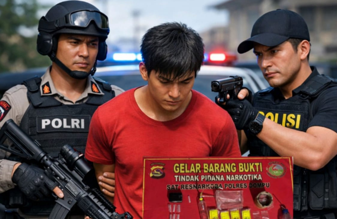 Polres Dompu Tangkap Terduga Pengedar Sabu di Woja, 2,47 Gram Barang Bukti Diamankan