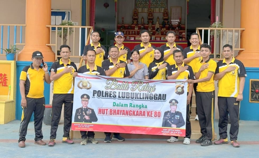 Bakti Religi Sat Intelkam Polres Lubuk Linggau Perkuat Toleransi Antarumat Beragama Jelang Hari Bhayangkara ke-80