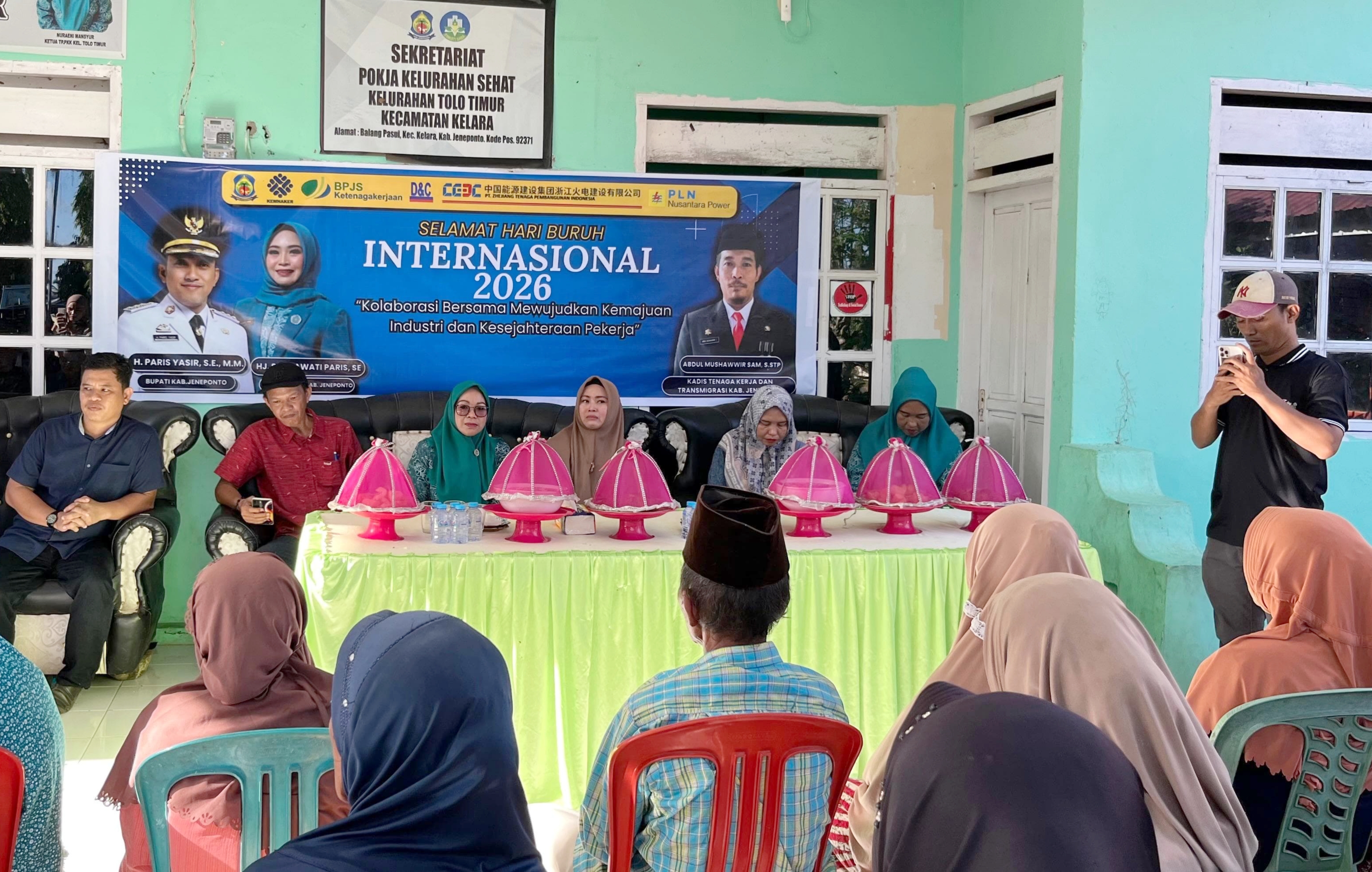 Disnakertrans Jeneponto Gelar Bakti Sosial May Day 2026 di Tolo Timur