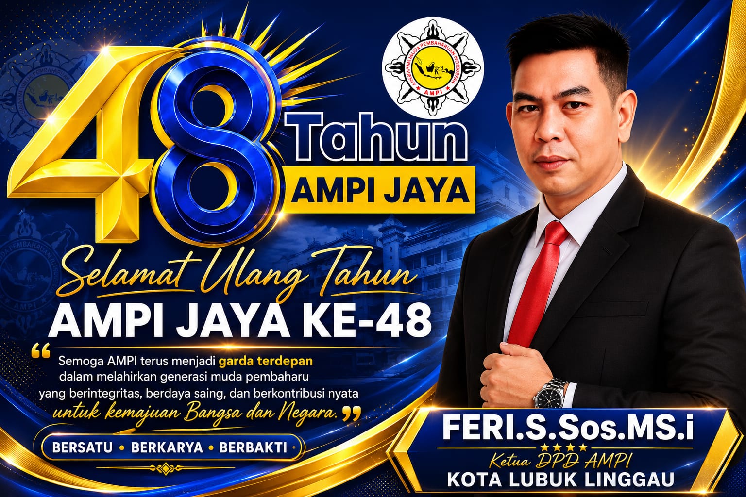 Harlah ke-48 AMPI Lubuk Linggau Jadi Momentum Perkuat Solidaritas dan Peran Pemuda