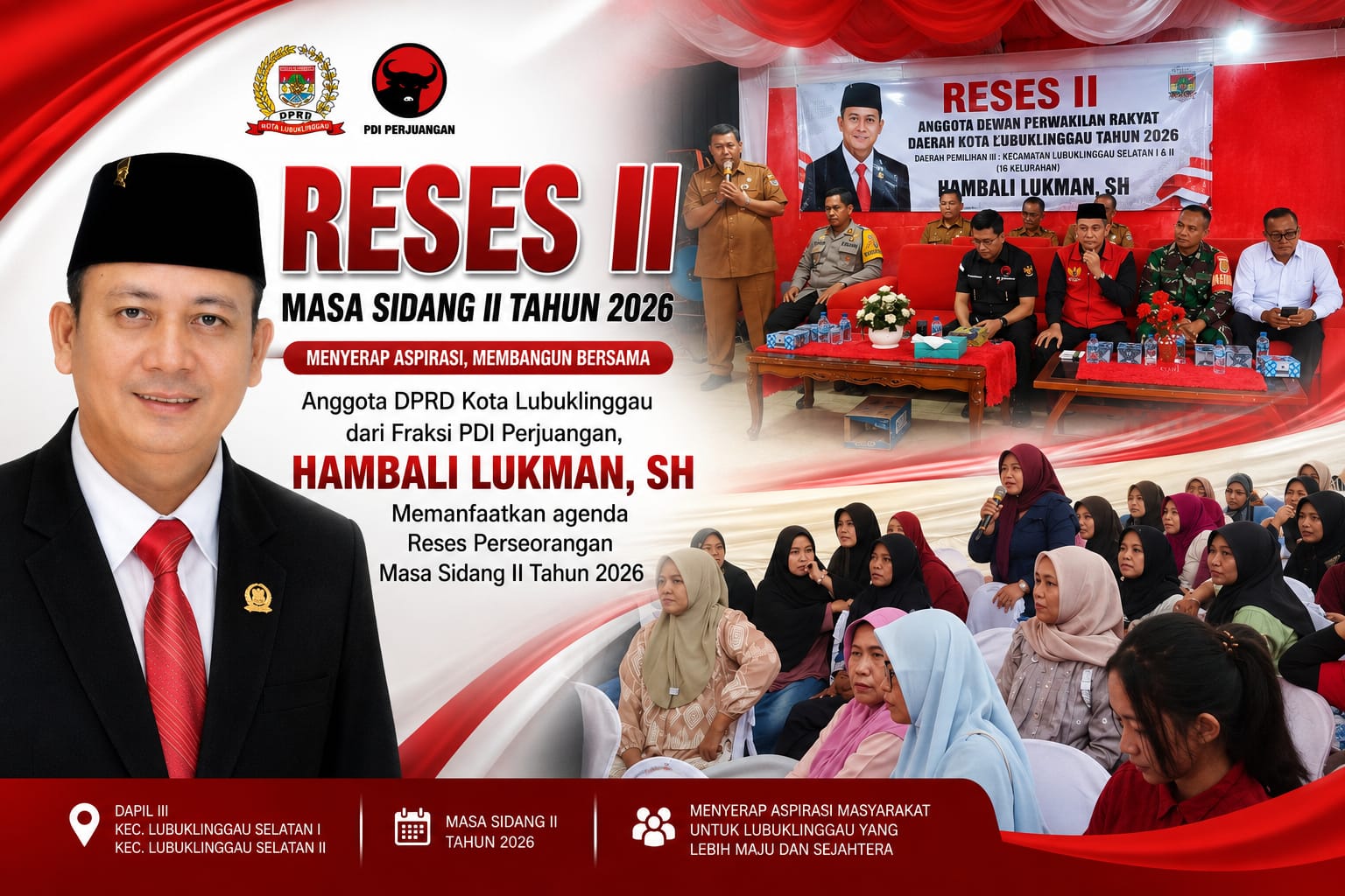 Reses di Air Temam, Hambali Lukman Serap Aspirasi Warga dan Dorong Kader PDIP Perkuat Pelayanan Publik