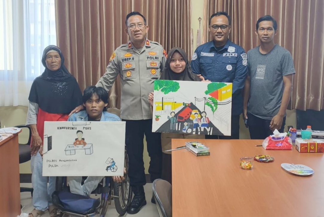 Polres Pangandaran Gelar Lomba Melukis Difabel, Wujudkan Hari Bhayangkara ke-80 yang Inklusif