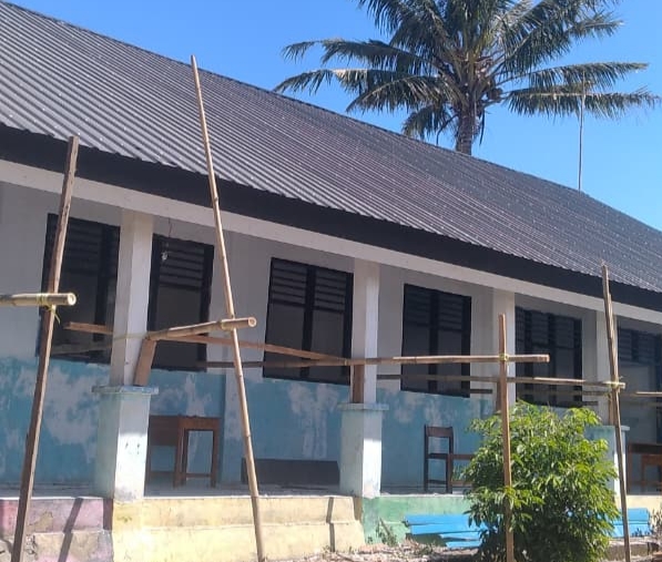 Atap Gedung SMPN 5 Rumbia Rampung, Dukung Kenyamanan dan Kelancaran Proses Belajar Mengajar