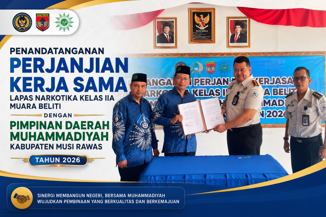 Lapas Narkotika Muara Beliti Gandeng Muhammadiyah Musi Rawas Tingkatkan Pembinaan Warga Binaan