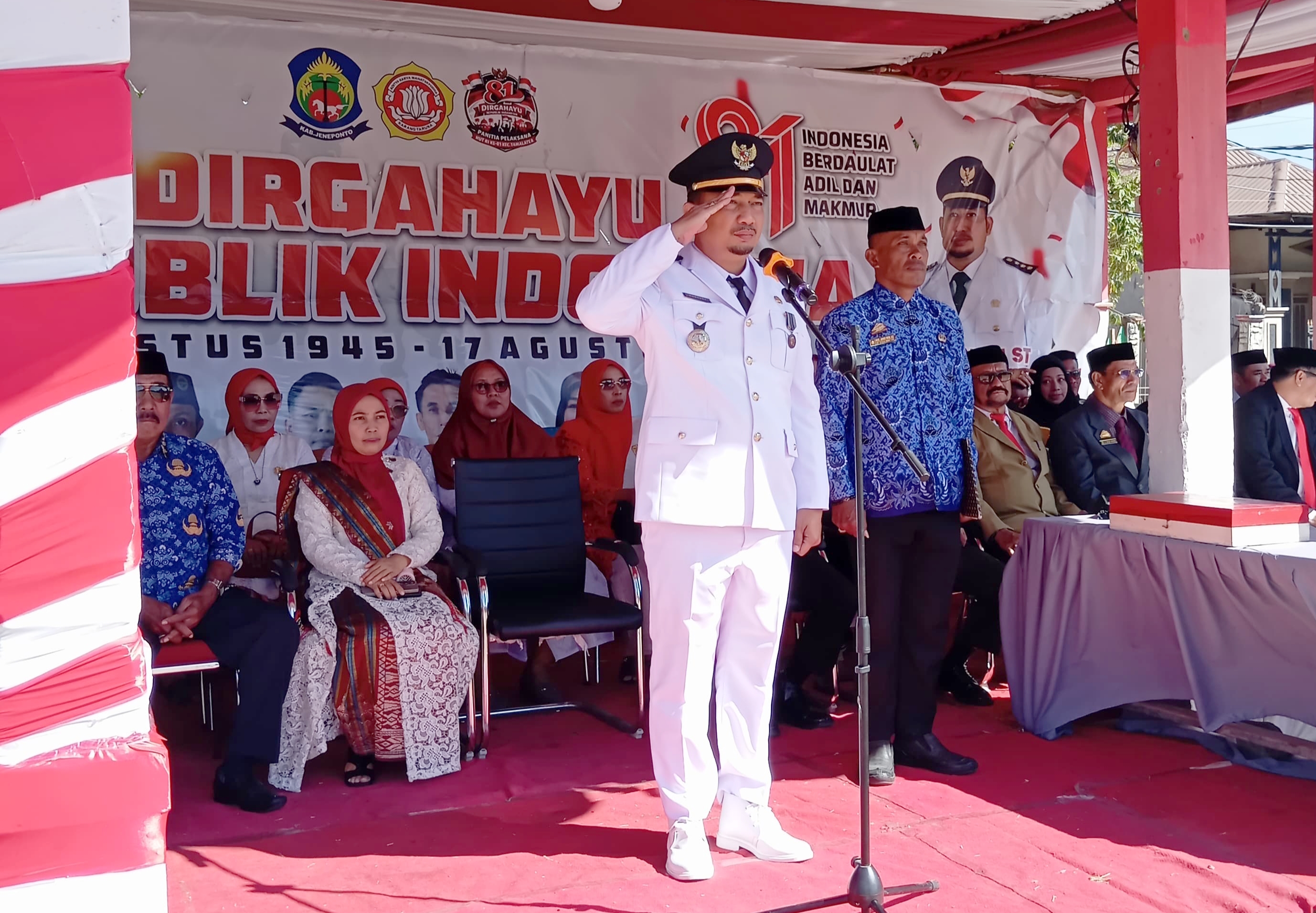 Camat Rumbia Pimpin Upacara HUT ke-81 RI, Tekankan Kemajuan Pertanian dan Pendidikan