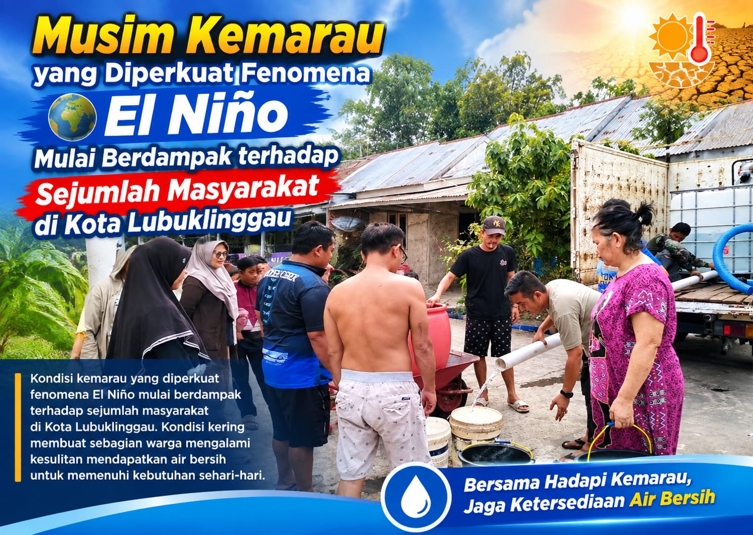 Warga Taba Jemekeh Kesulitan Air Bersih, Ketua RT 02 Turun Langsung Distribusikan Bantuan