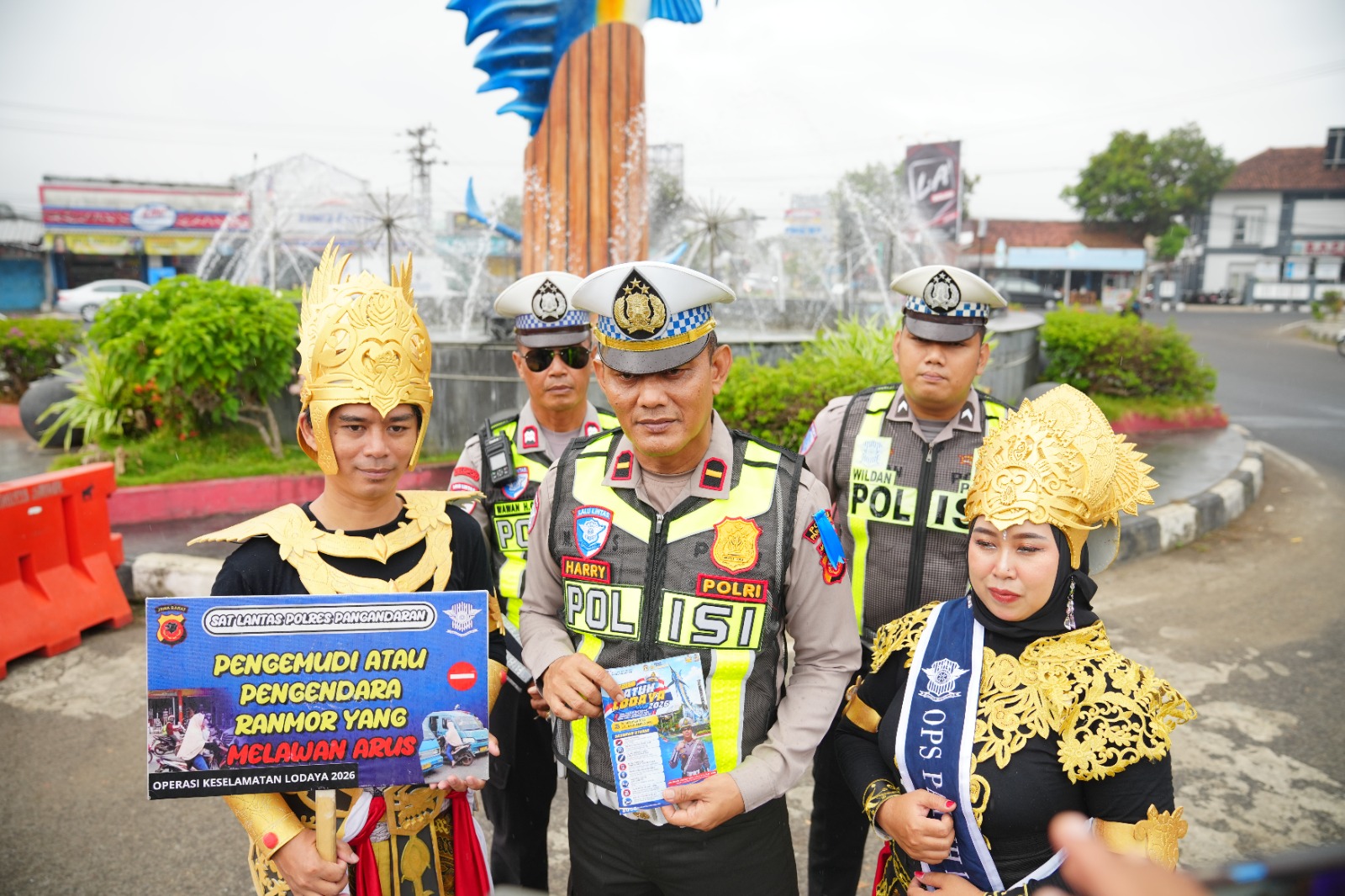 Polres Pangandaran Libatkan Ogoh-Ogoh dalam Edukasi Keselamatan Berlalu Lintas