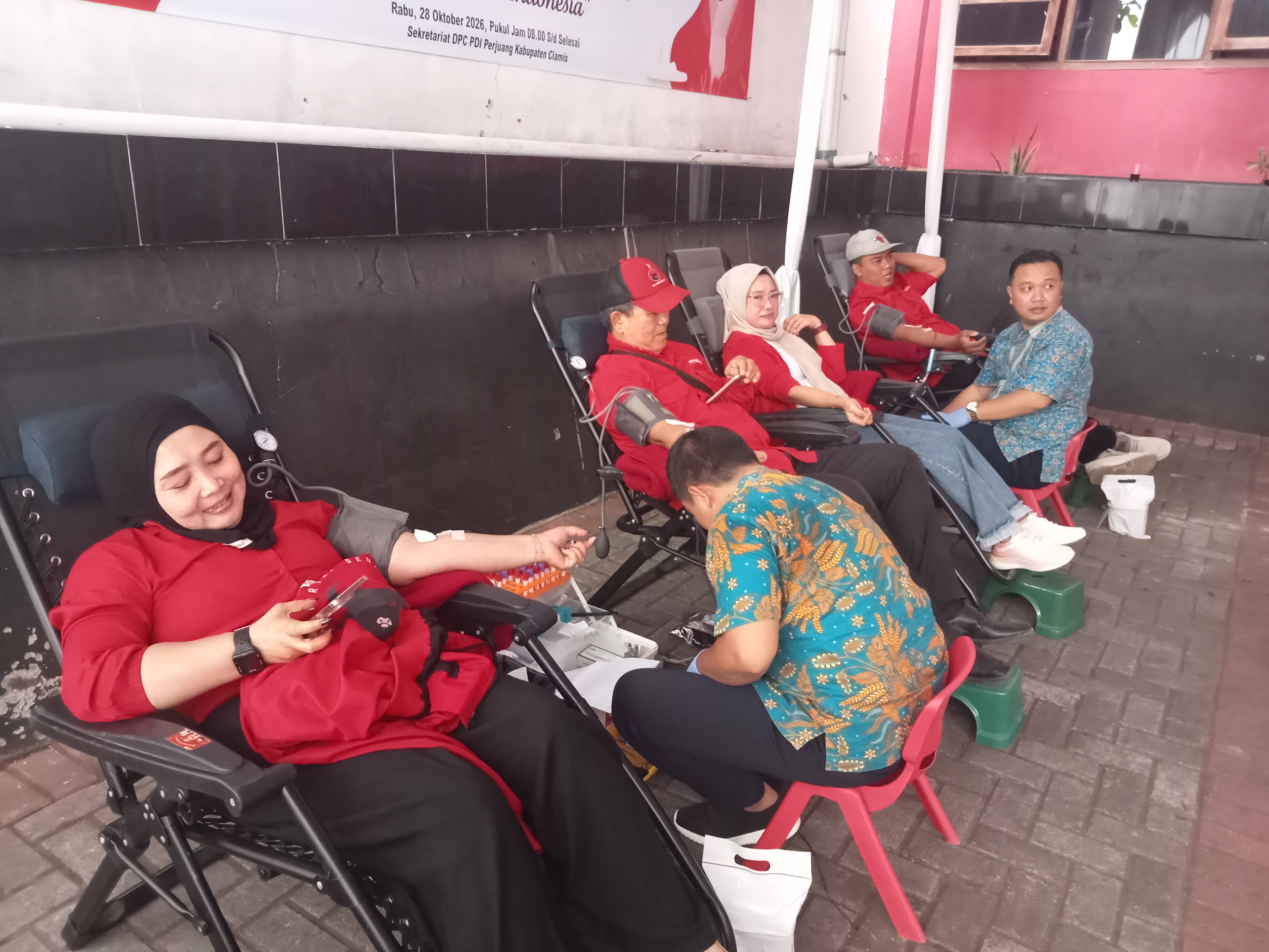 Peringati Hari Sumpah Pemuda, DPC PDI Perjuangan Ciamis Gelar Aksi Donor Darah
