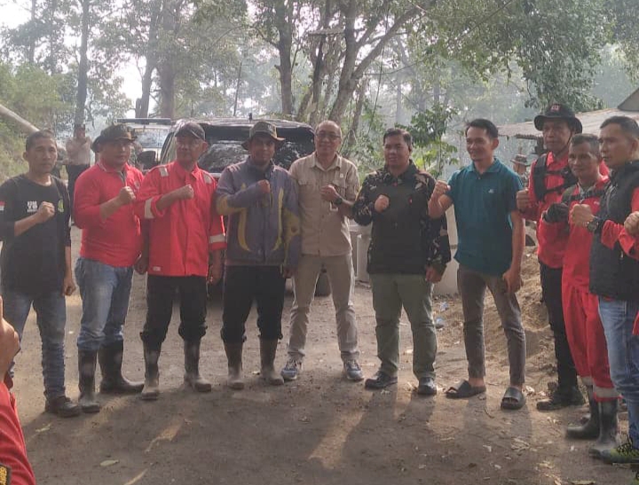 Kebakaran Hutan Muncul di Dua Titik, Camat Rumbia-TNI-Polri Bergerak Cepat di Desa Loka